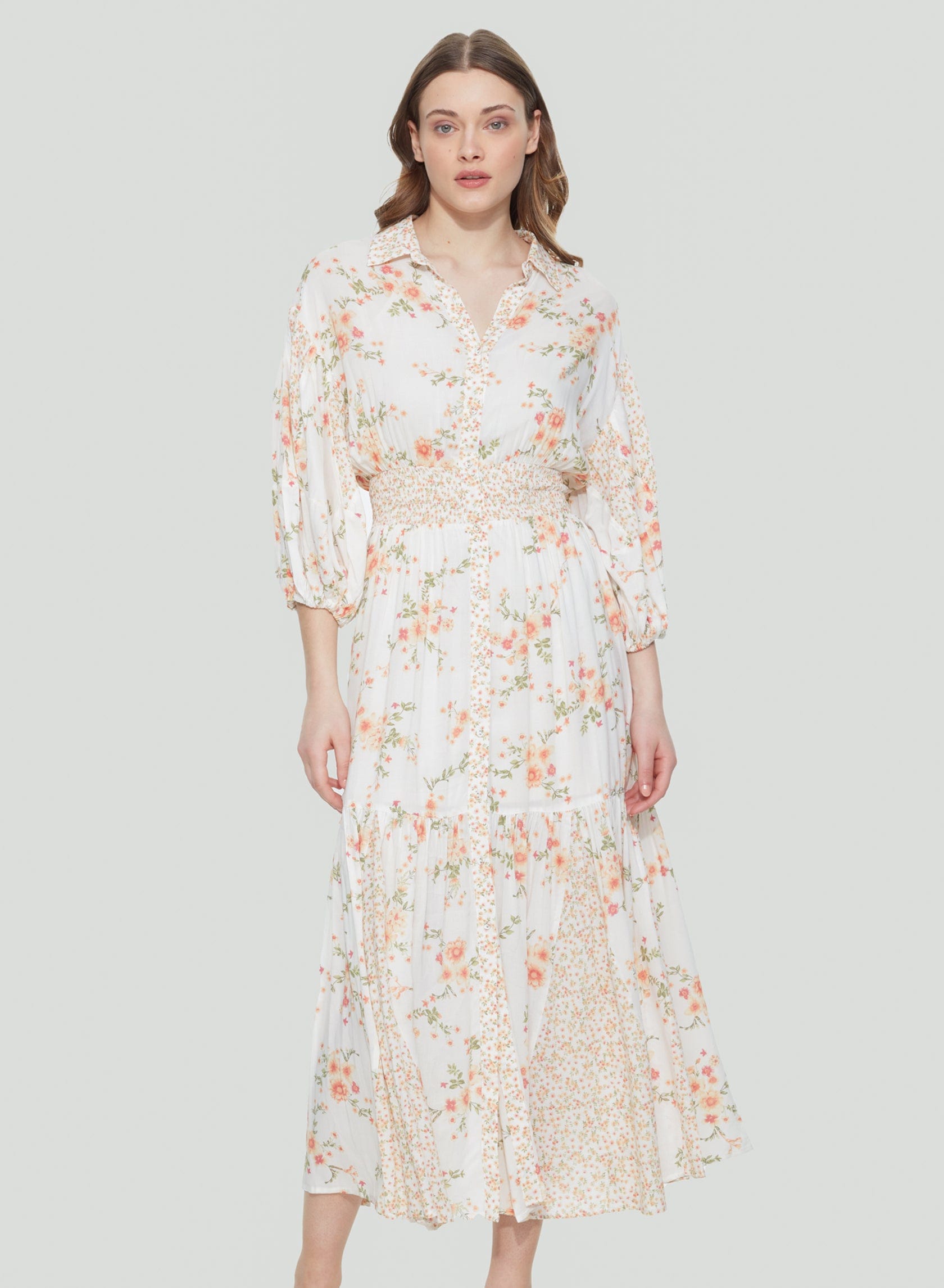 Dex Peachy Floral Dress.