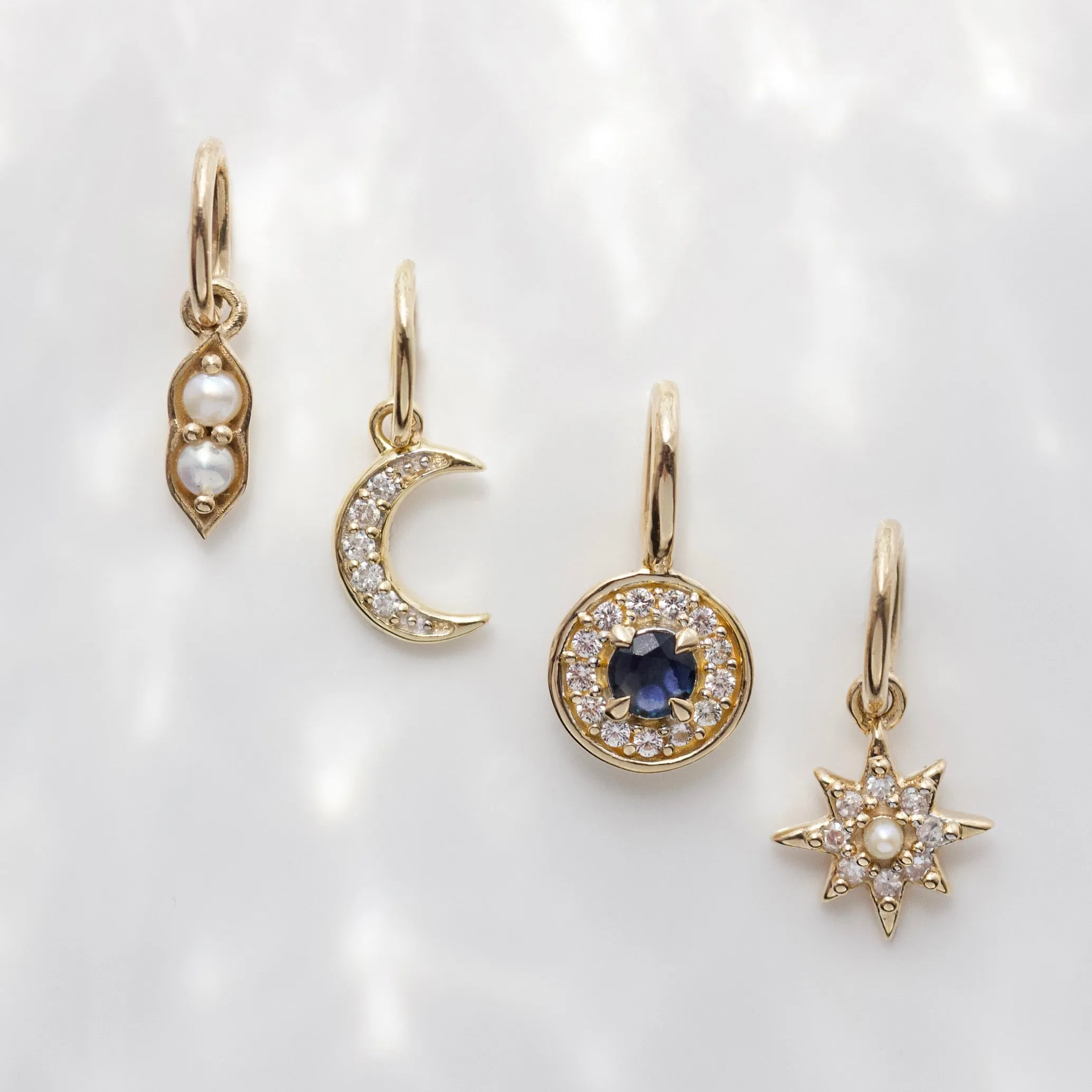 Crescent Moon Diamond Charm