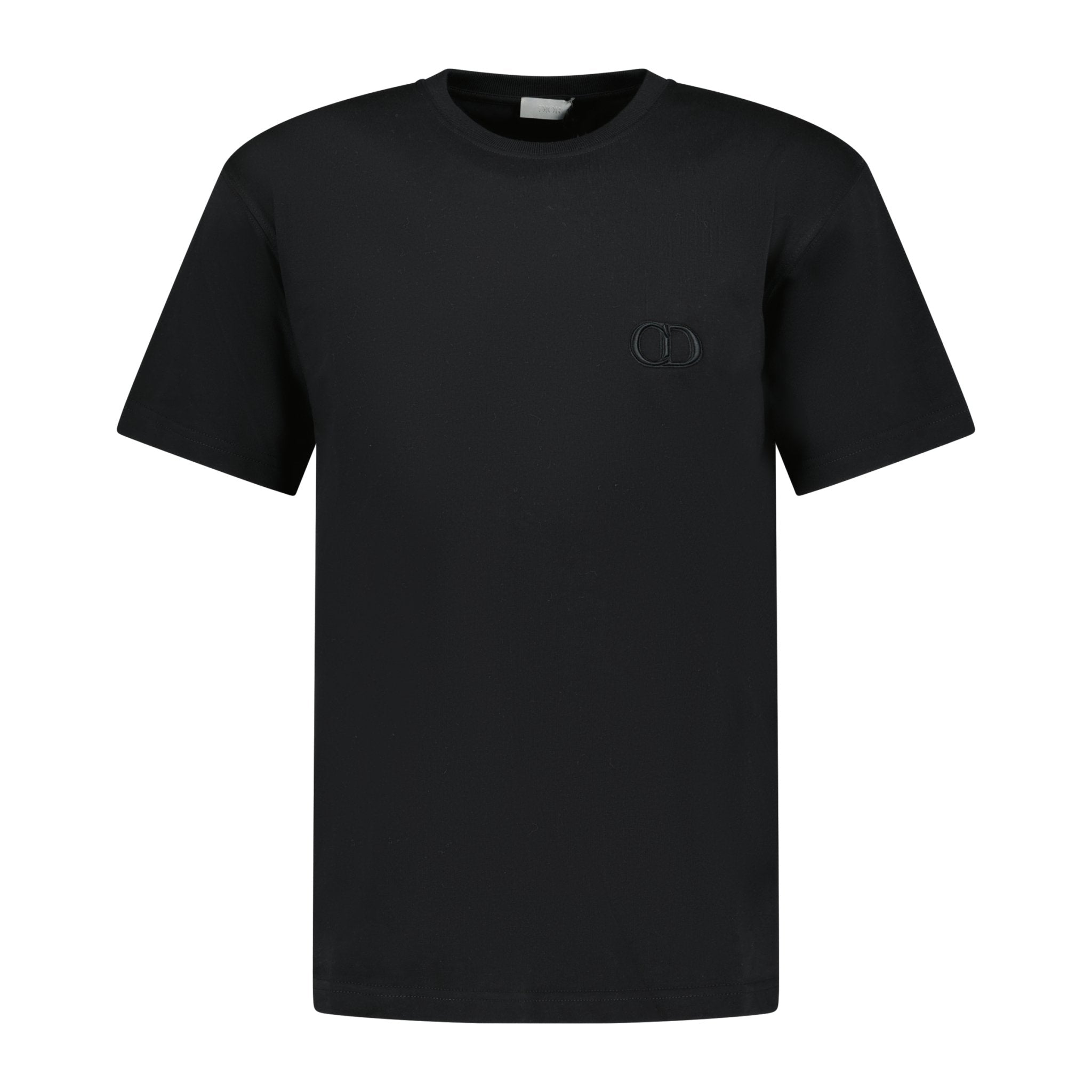 DIOR 'CD ICON' black logo t-shirt available for purchase.