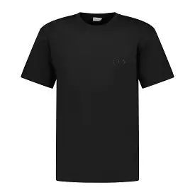 DIOR 'CD ICON' black logo t-shirt available for purchase.