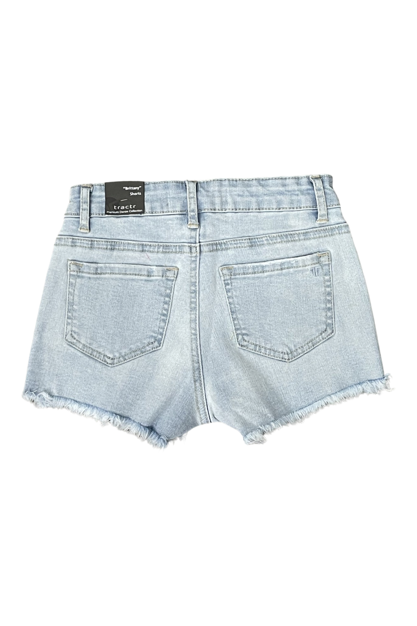 Distressed Denim Shorts - Light Indigo - Brittany