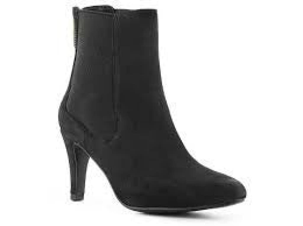 Ellen Tracy Cohen Chelsea Boot Black Suede Leather