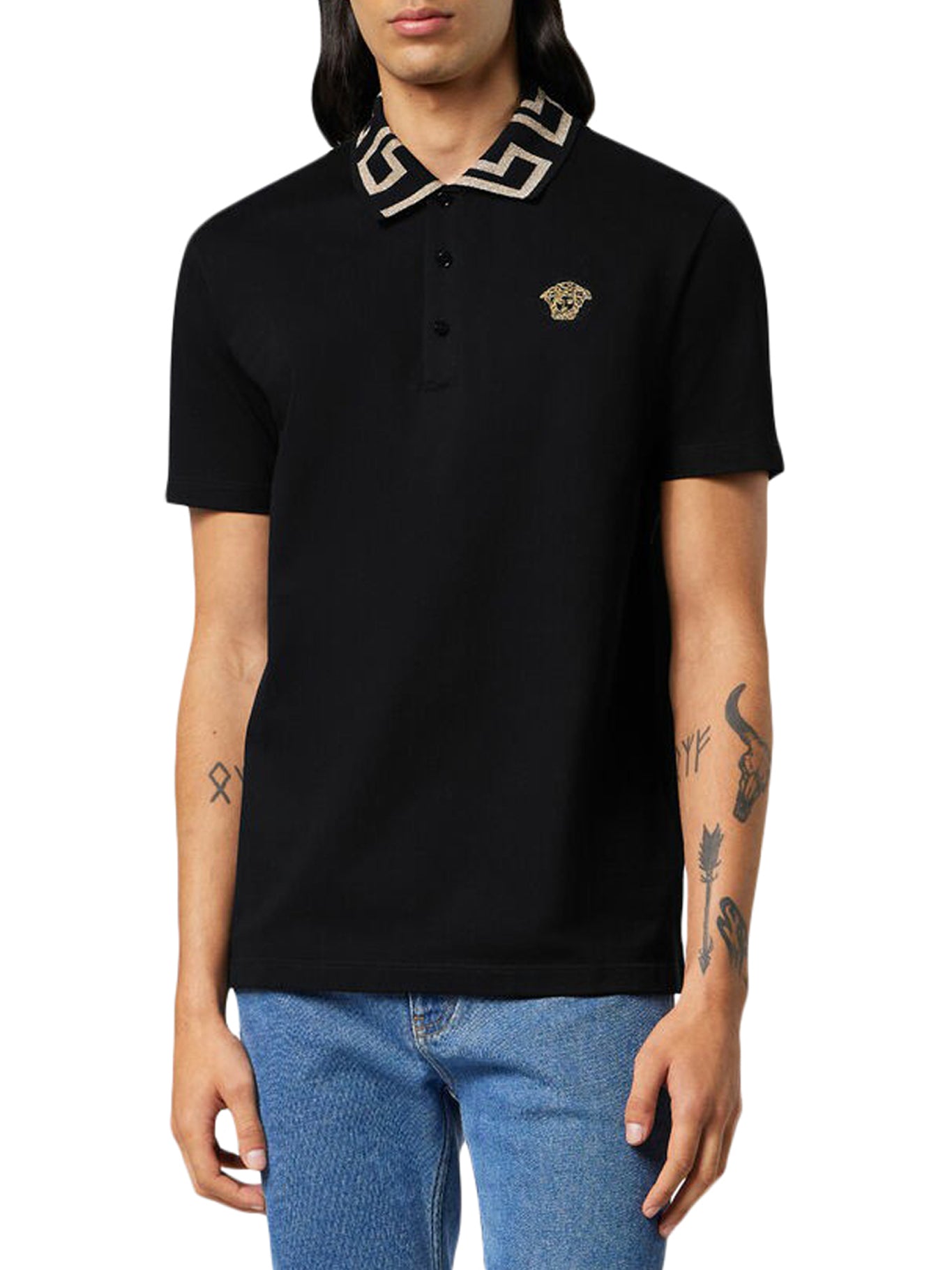 Embroidered Greek Polo Shirt