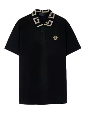 Embroidered Greek Polo Shirt