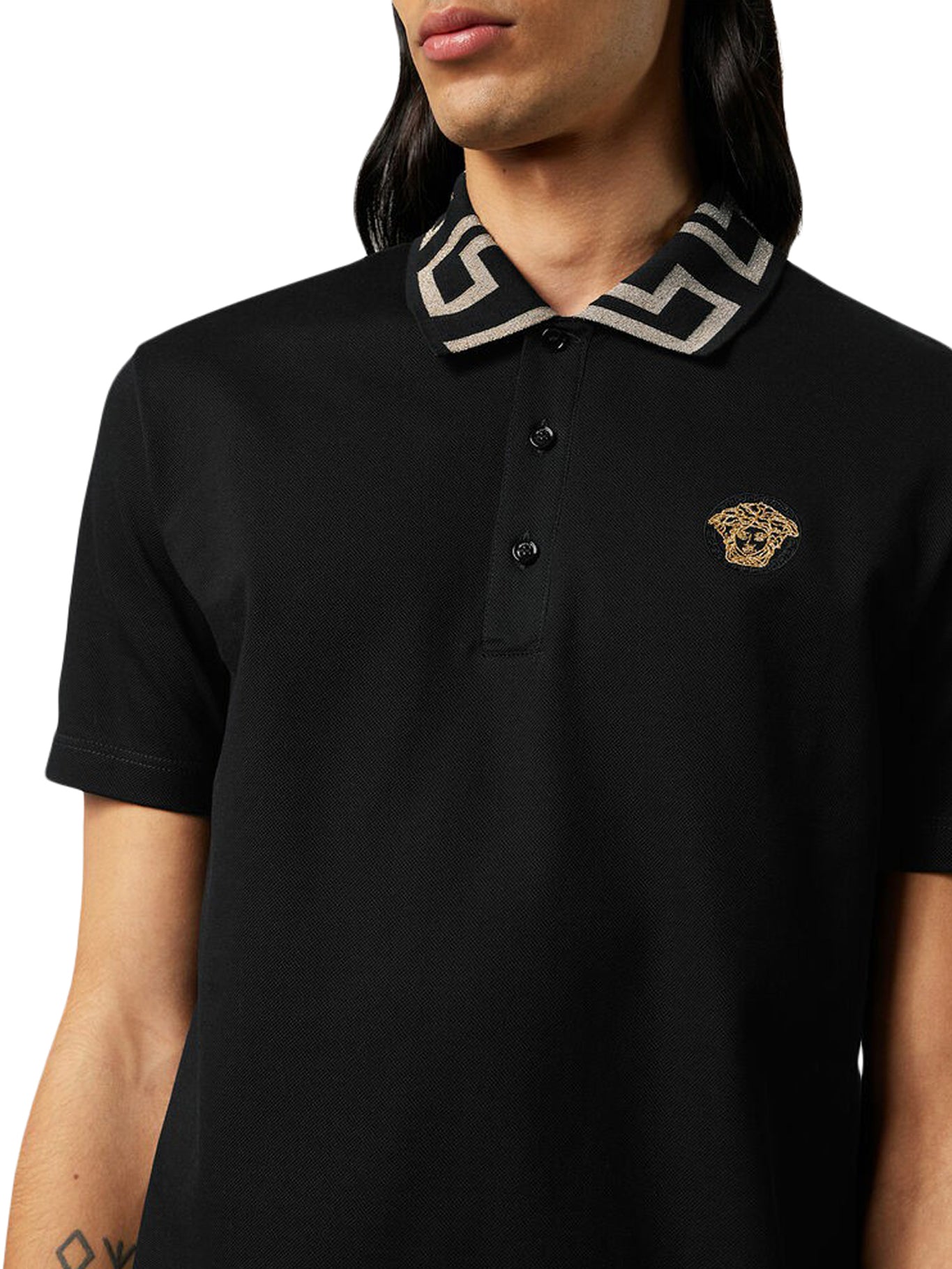 Embroidered Greek Polo Shirt