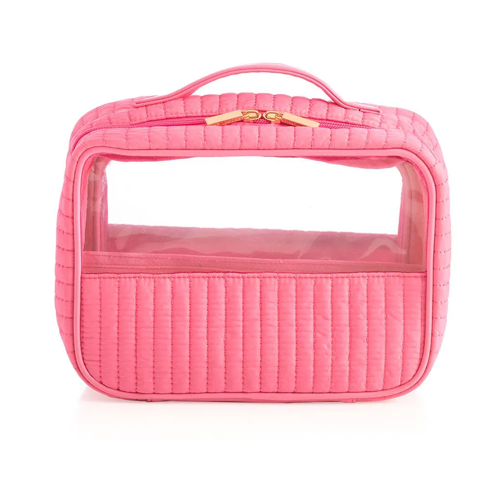 Ezra clear cosmetic cases set of 2 - Pink