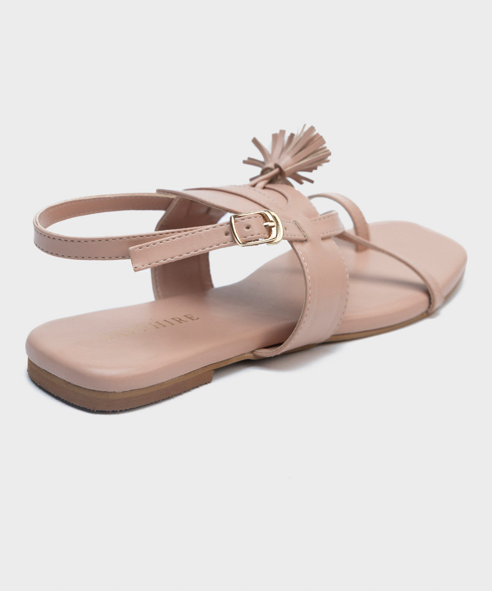 Faux leather sandals for women