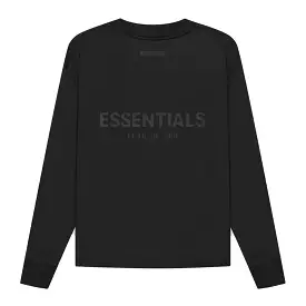 FEAR OF GOD ESSENTIALS BLACK LONG SLEEVE T-SHIRT (SS21)