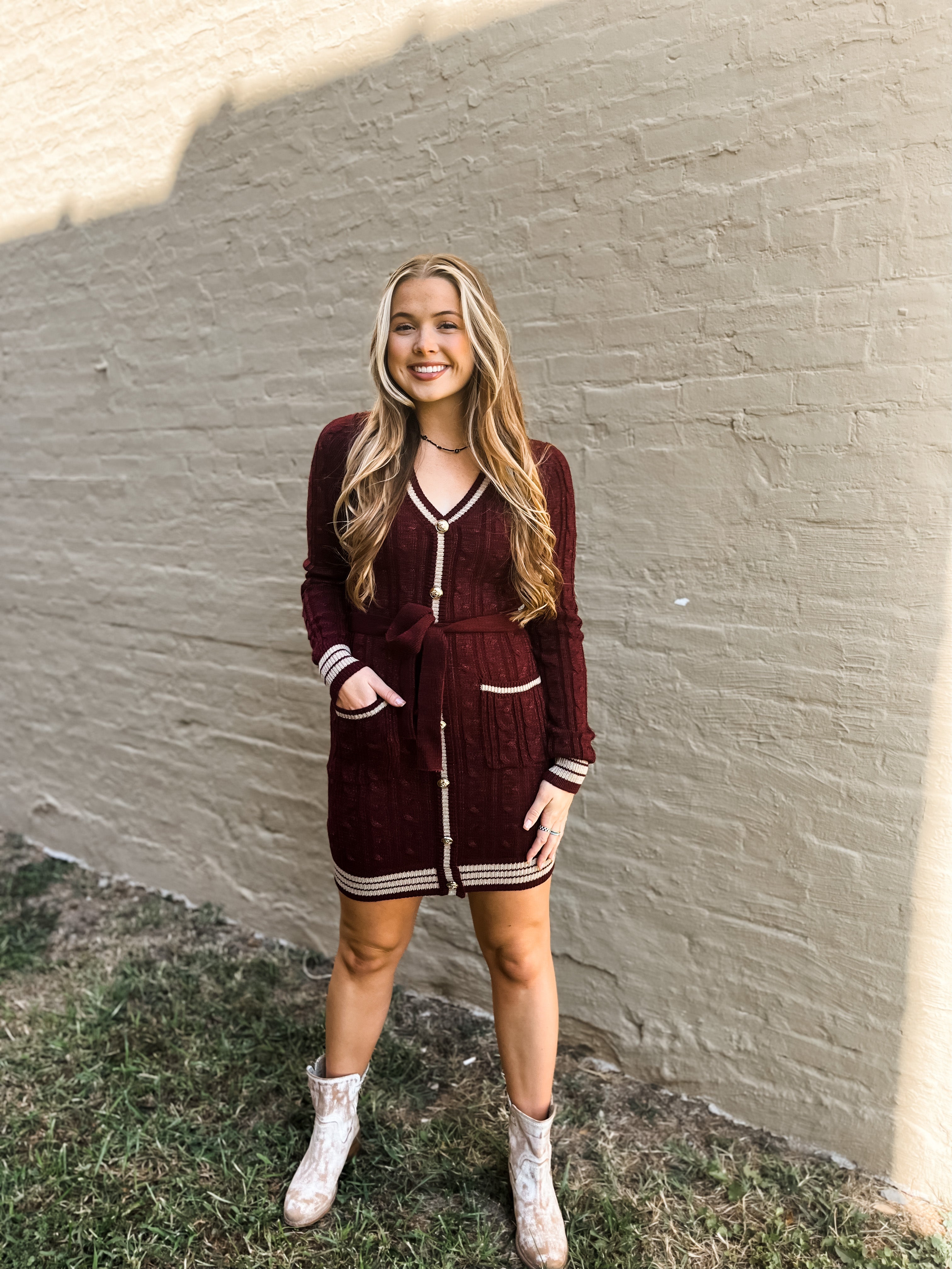 Festive Mini Sweater Dress