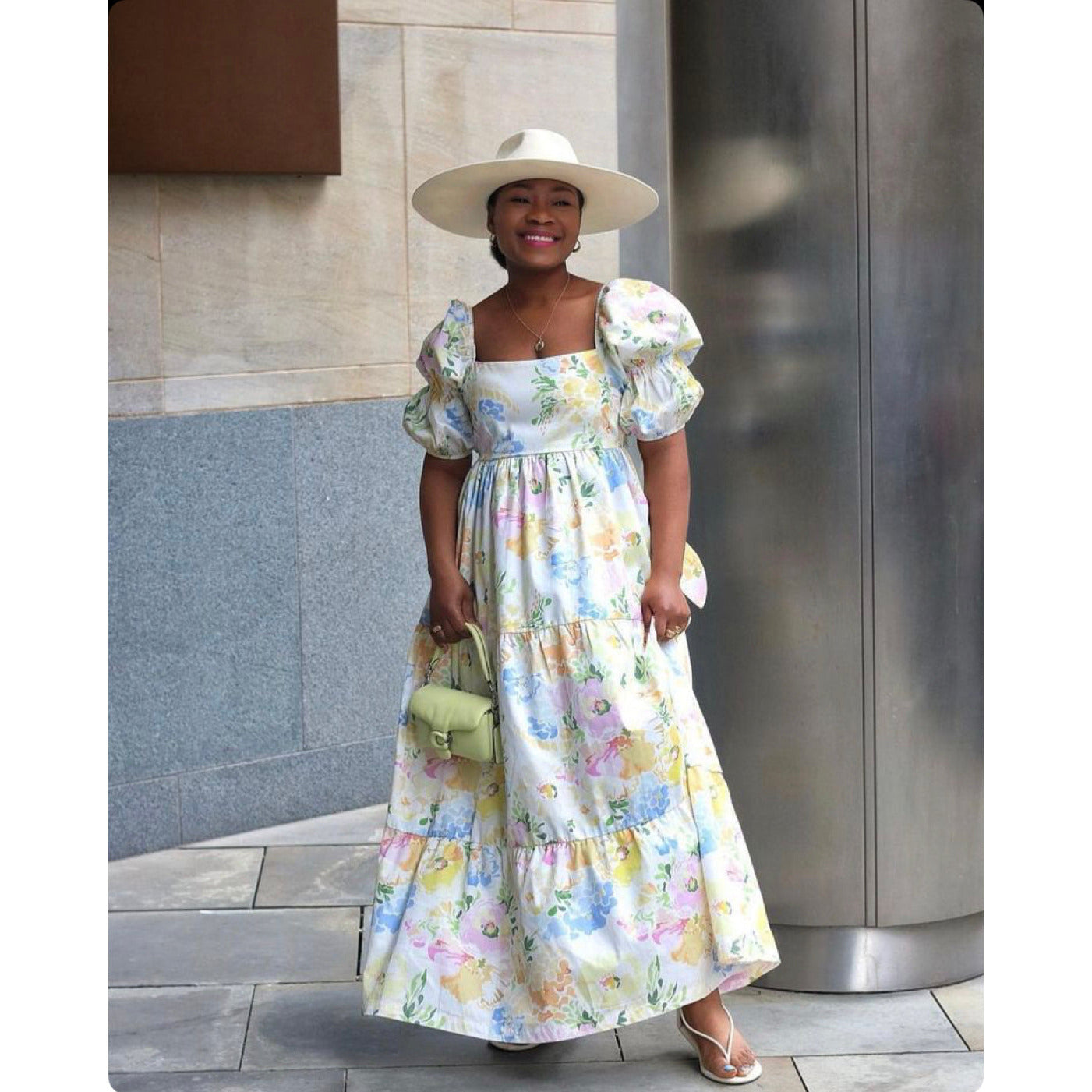 Floral Dress with Back Tie