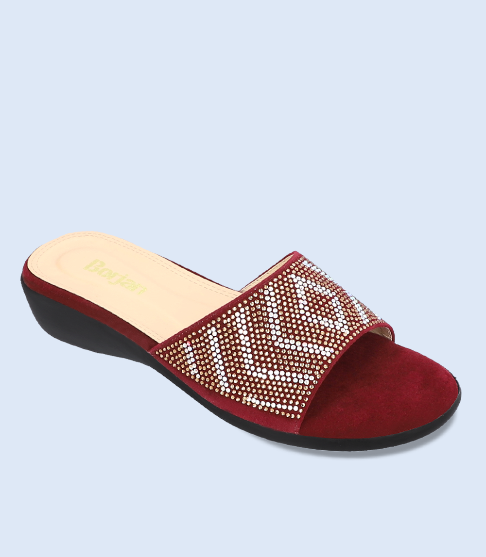 Formal Slipper for Women - Maroon, Model: BW8743