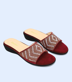 Formal Slipper for Women - Maroon, Model: BW8743