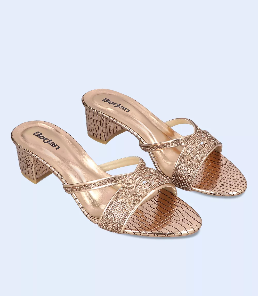 Formal Slipper Heels for Women - BW9645 Champagne