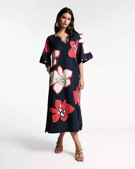 Frances Valentine Japanese Poppy Caftan Dreamy Daisies