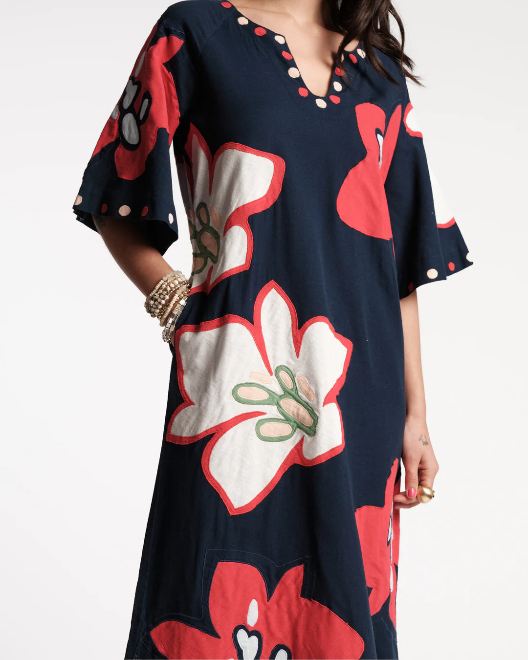 Frances Valentine Japanese Poppy Caftan Dreamy Daisies