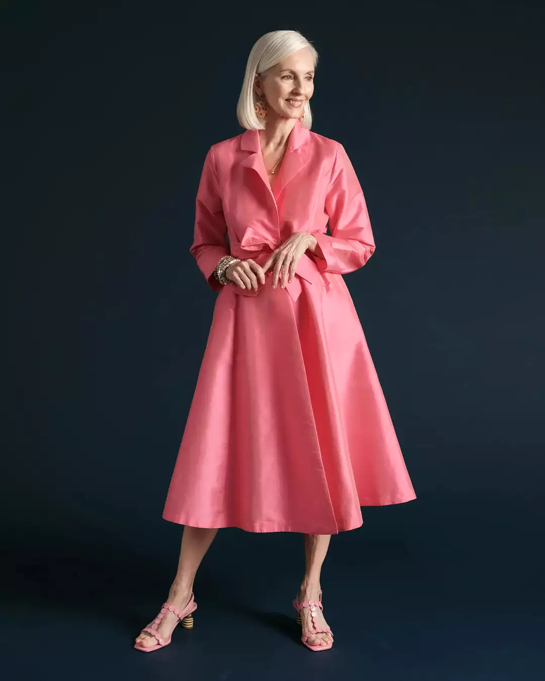 Frances Valentine pink wrap dress