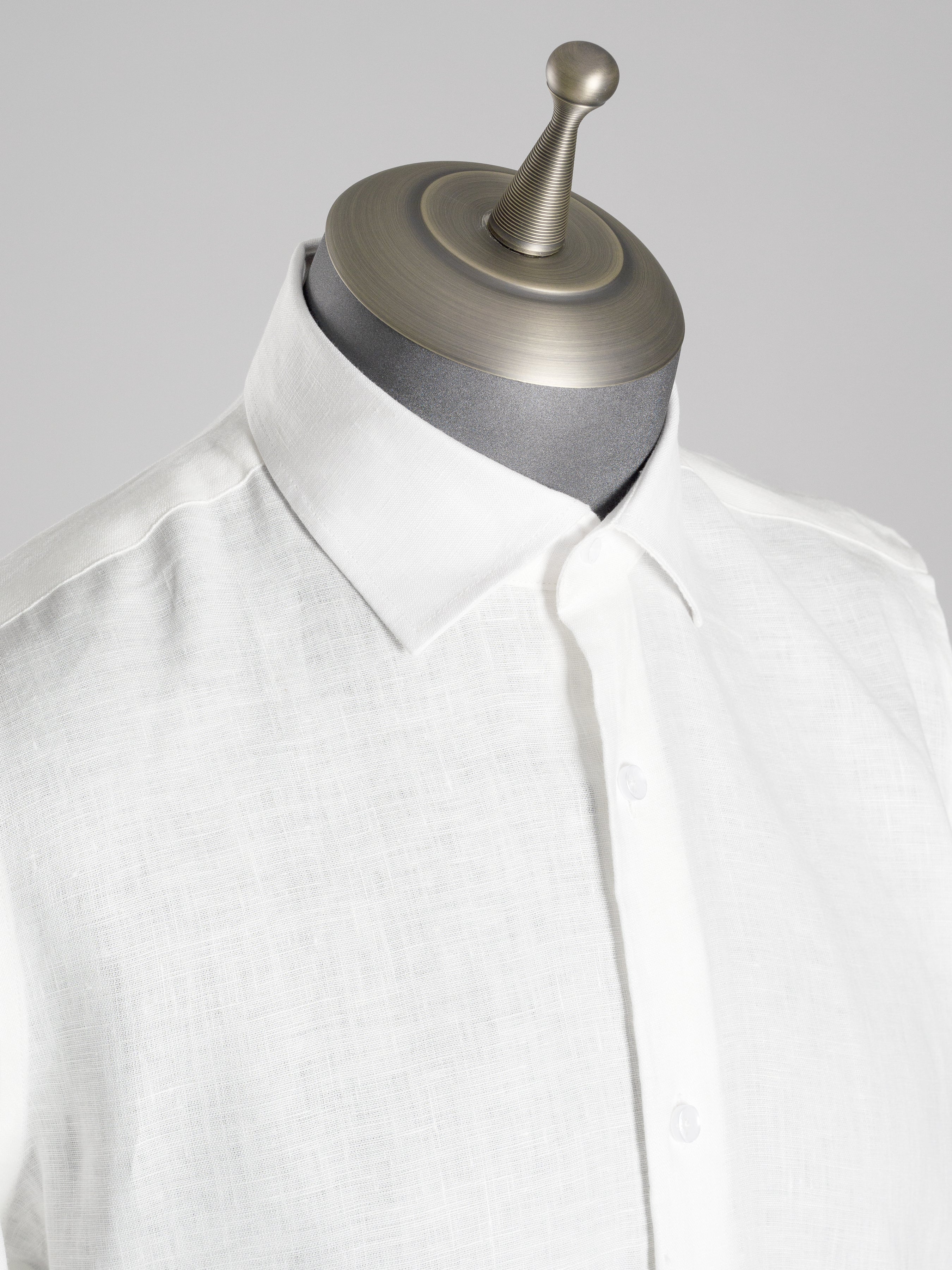 Franco Linen Shirt - White Windsor Collar now optimized for better search engine visibility.