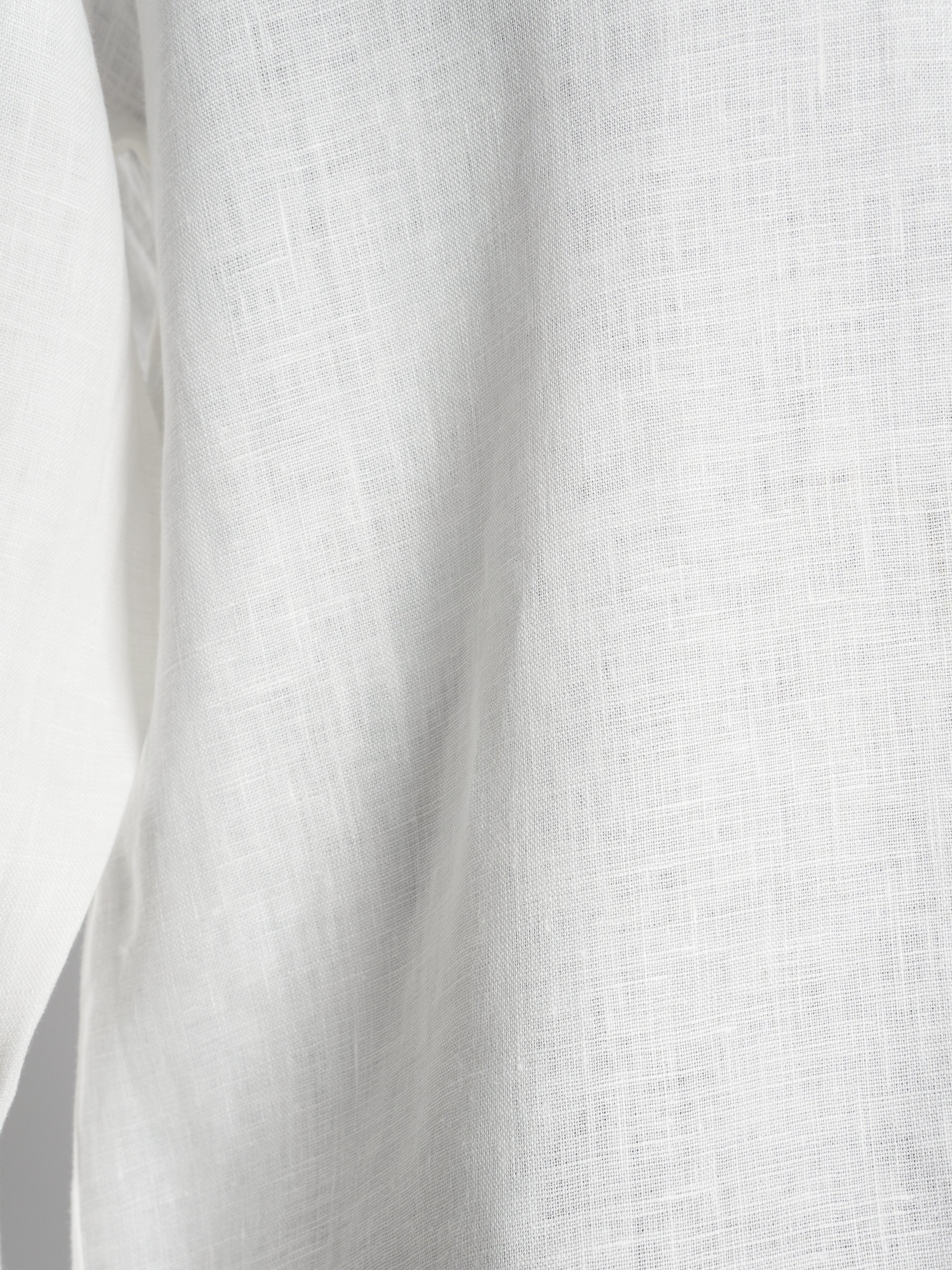 Franco Linen Shirt - White Windsor Collar now optimized for better search engine visibility.