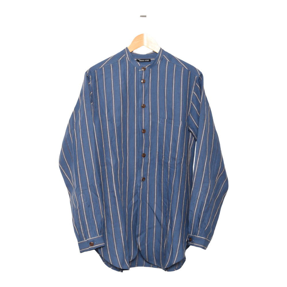 Frank Leder Linen Shirt Stripes Size 35