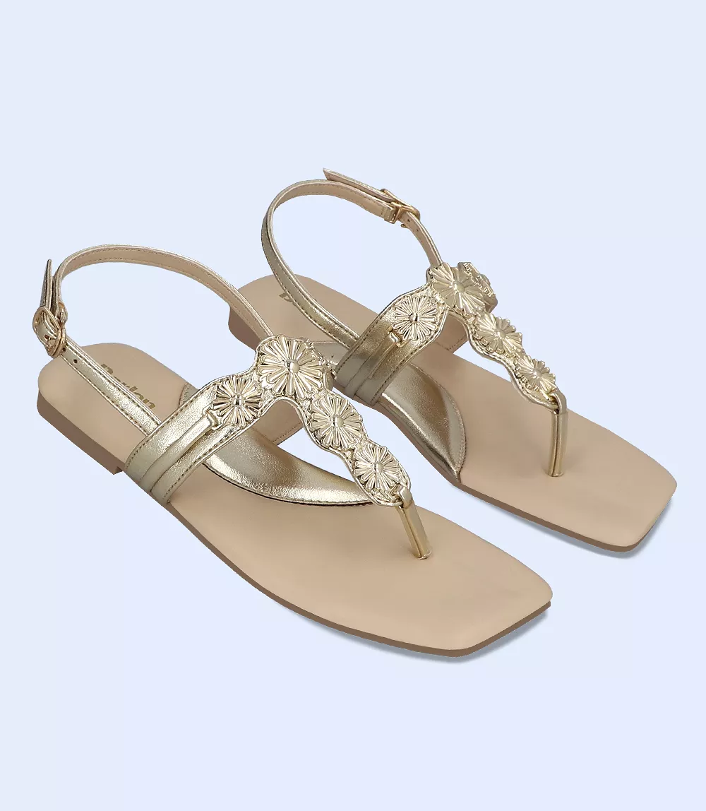 Golden Women Casual Sandals