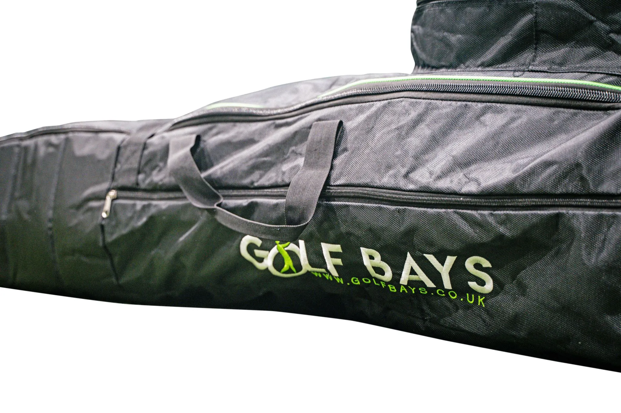 GolfBays Rolling Travel Cover, Black, Free Storage Case & Padlock