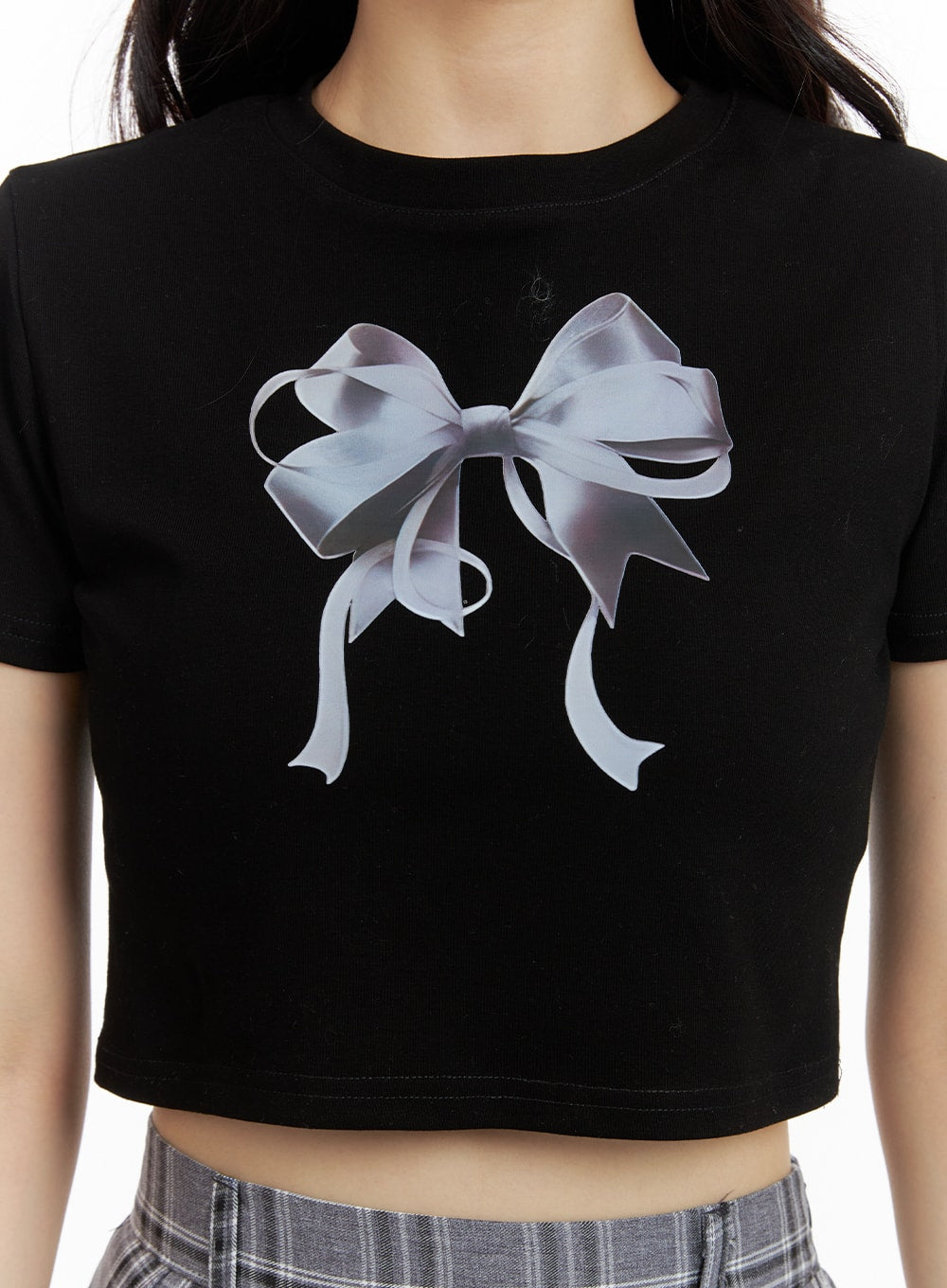 Graphic Ribbon Crop Tee OM421 - Buy Online | Limited Stock | Shop Now