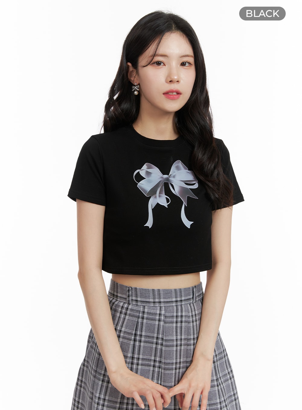 Graphic Ribbon Crop Tee OM421 - Buy Online | Limited Stock | Shop Now