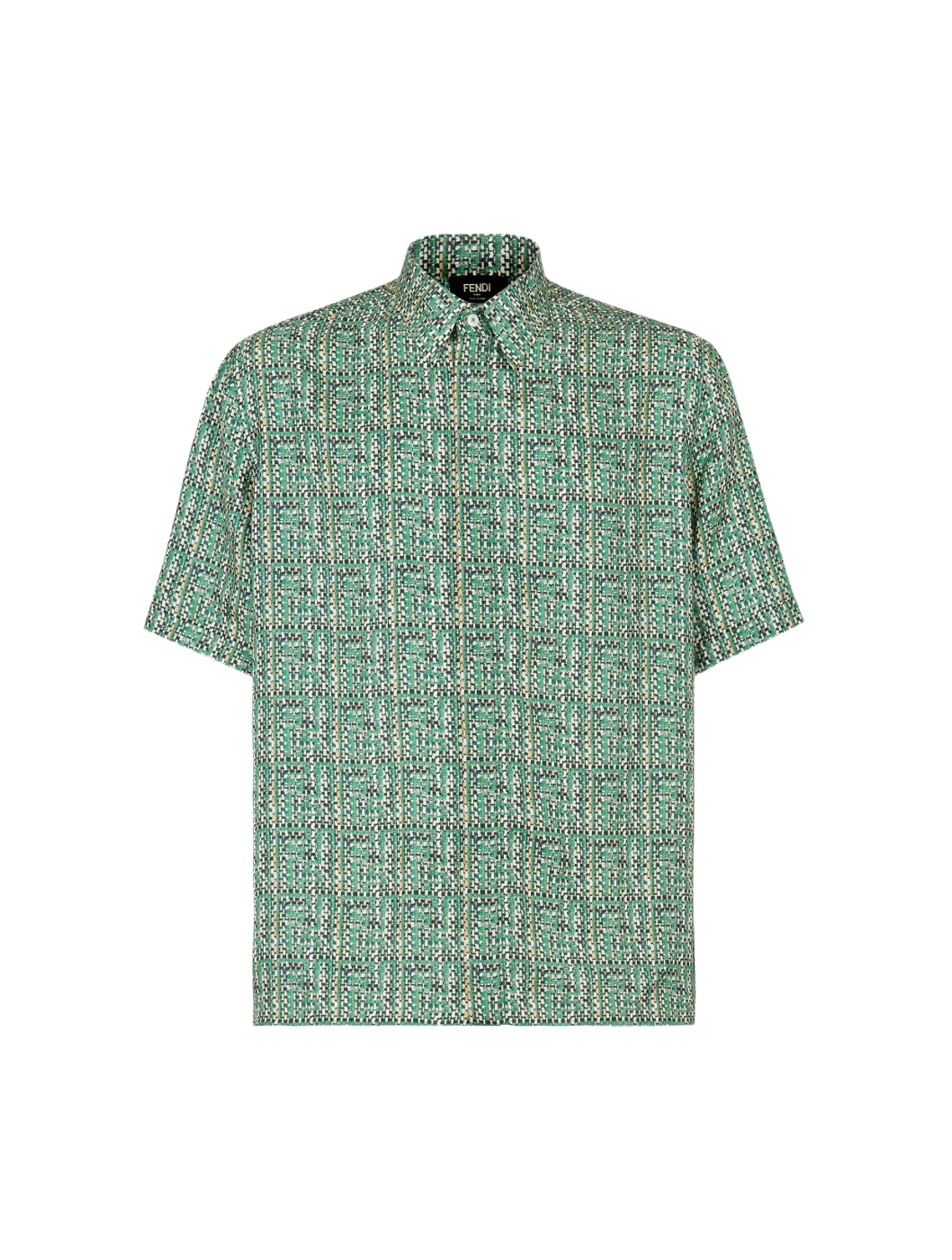 Green silk shirt with FF logo - Best Price, Fast Shipping - Shop Now