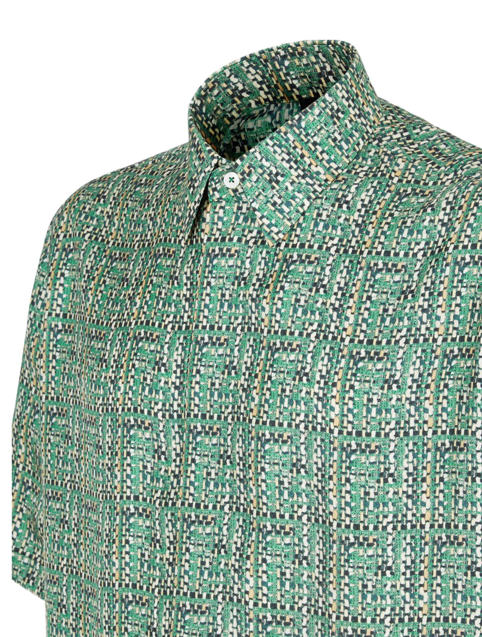 Green silk shirt with FF logo - Best Price, Fast Shipping - Shop Now