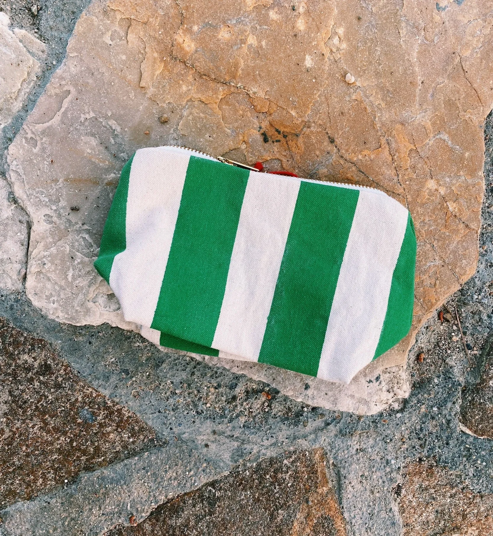 Green/White Small Pouch for Sale - Mano Mano