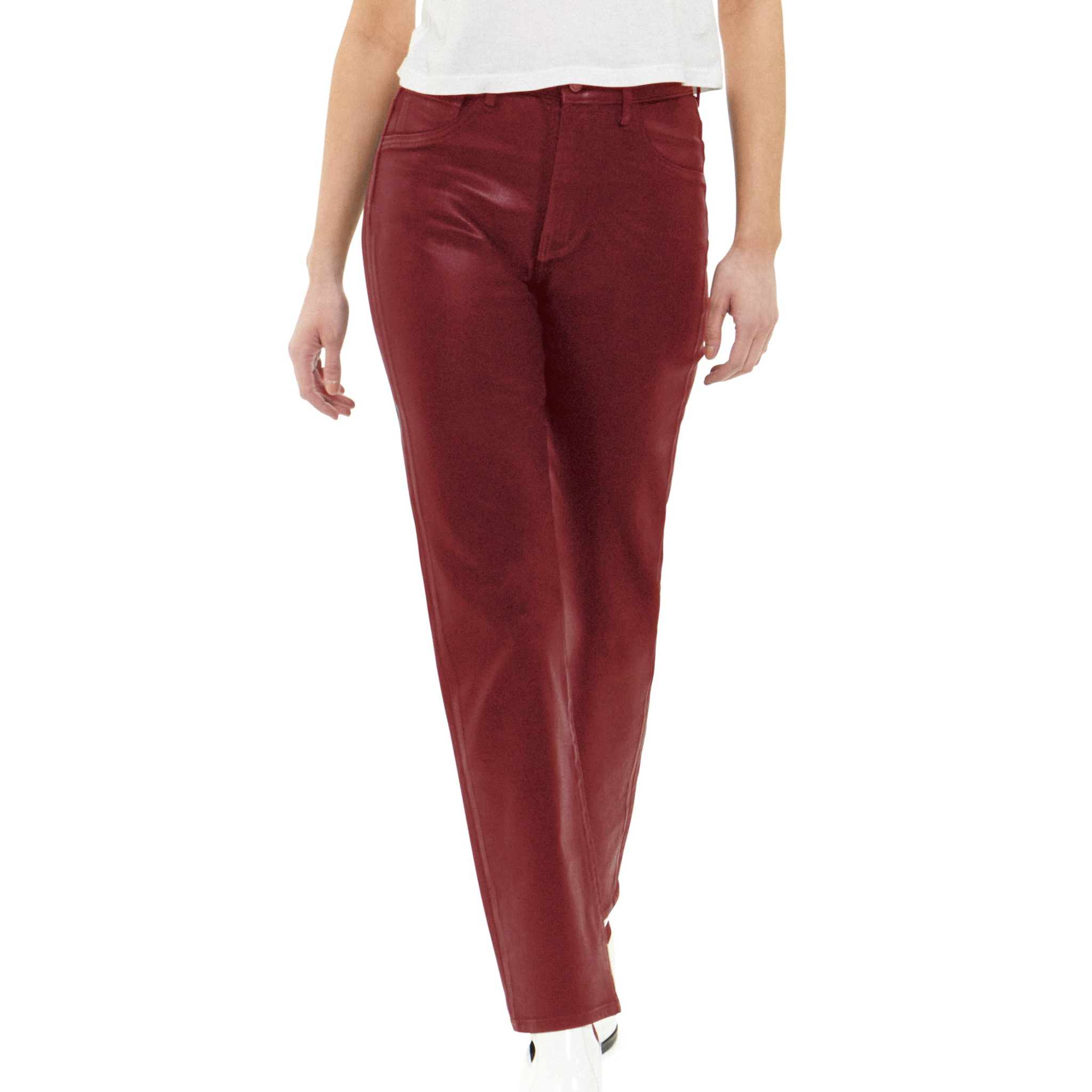 Haute Look Coated Red Jeans | Articles of Society