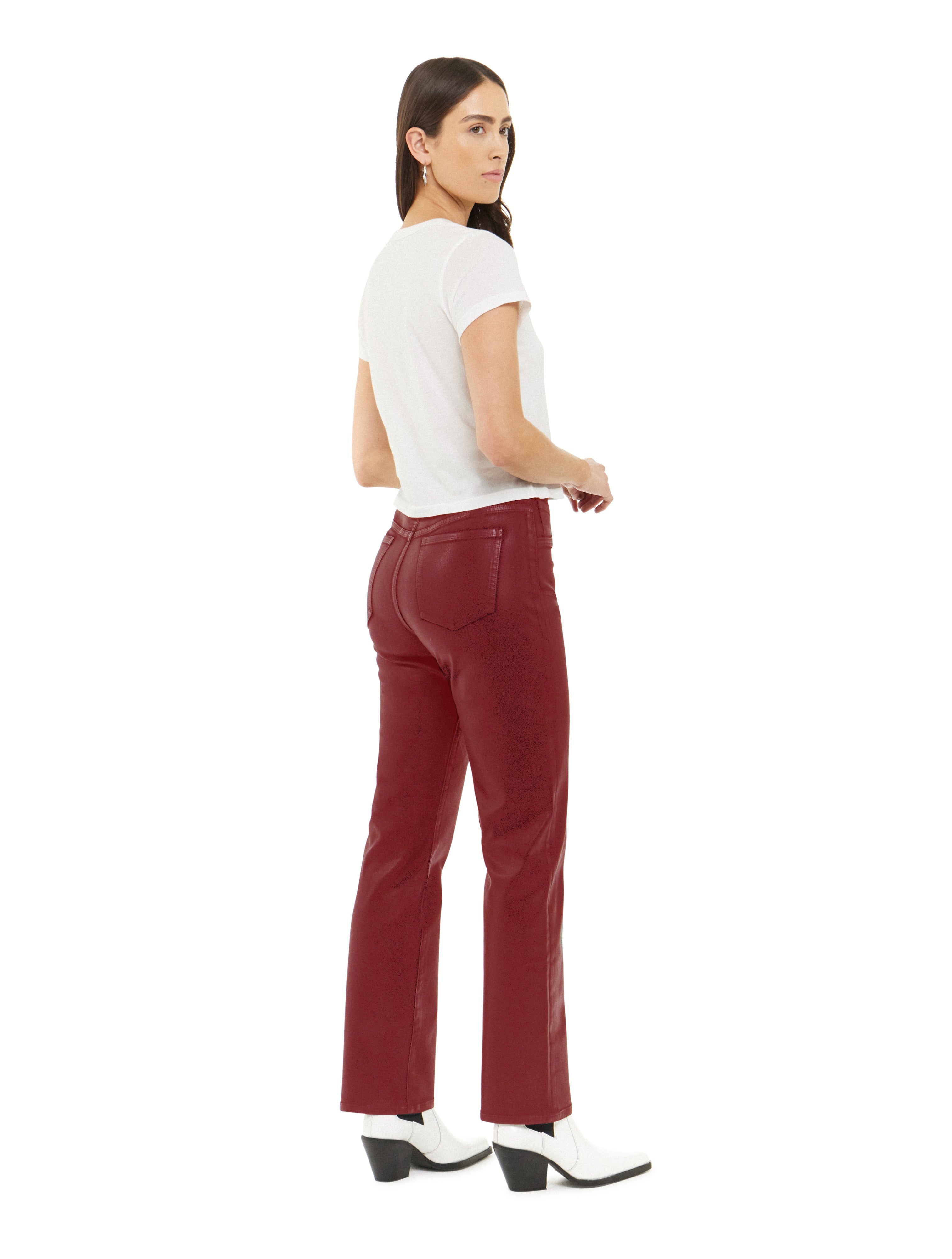 Haute Look Coated Red Jeans | Articles of Society