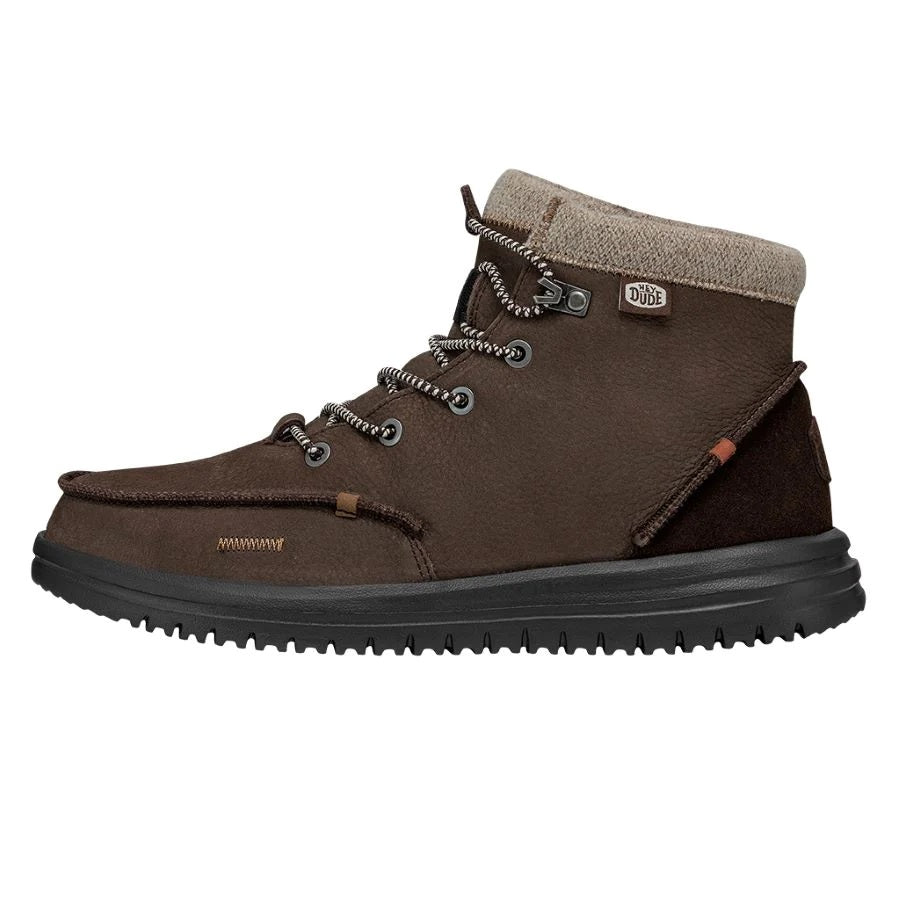 Hey Dude Brown Leather Mens Boots