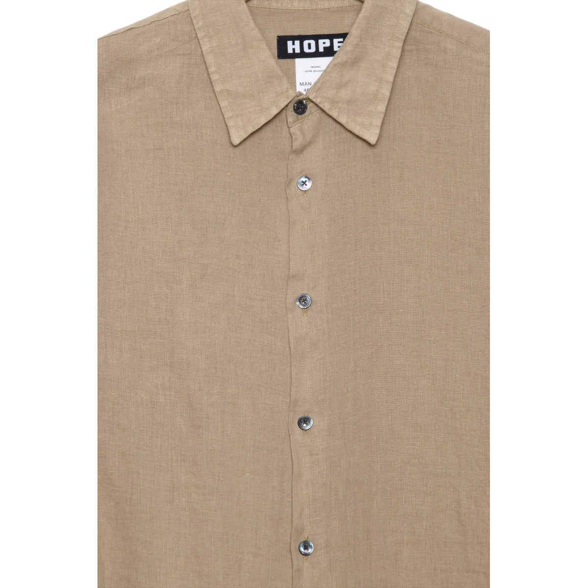 Hope Air Beige Clean Linen Shirt