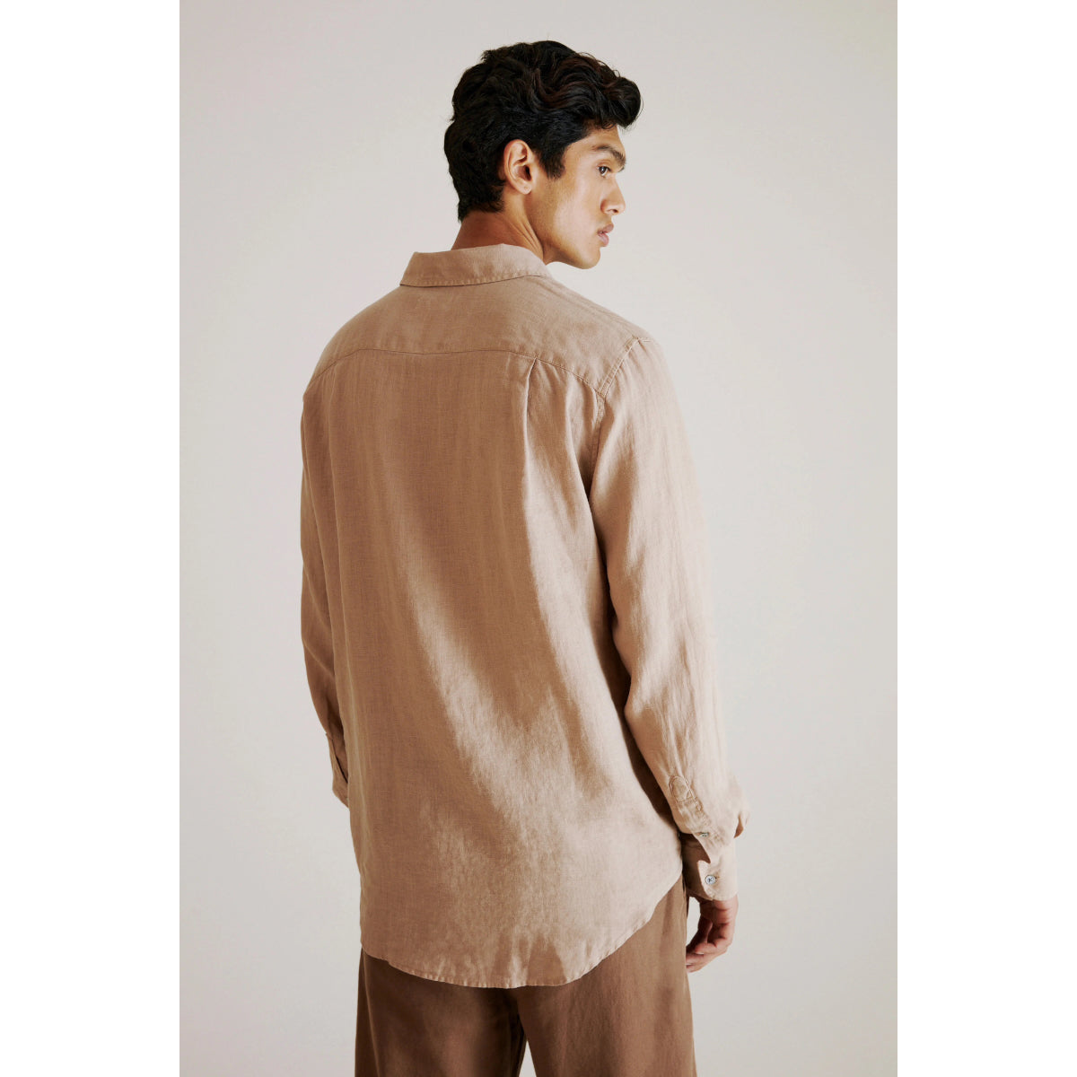 Hope Air Beige Clean Linen Shirt