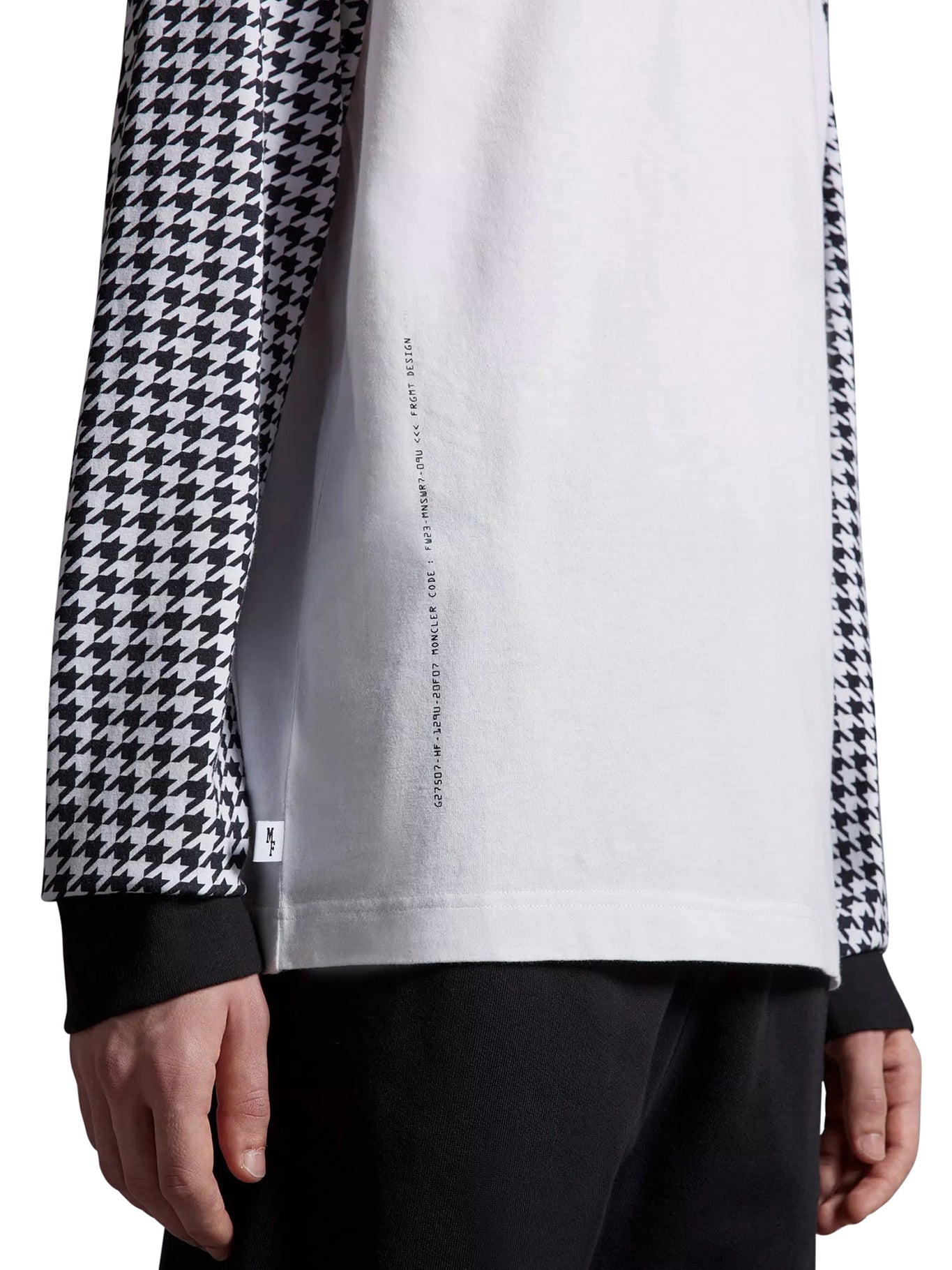 Houndstooth motif T-shirt