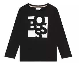 Hugo Boss Junior J25M18 09B Black Long Sleeve T-Shirt