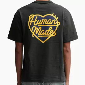 Human Navy Heart Badge Tee - Black