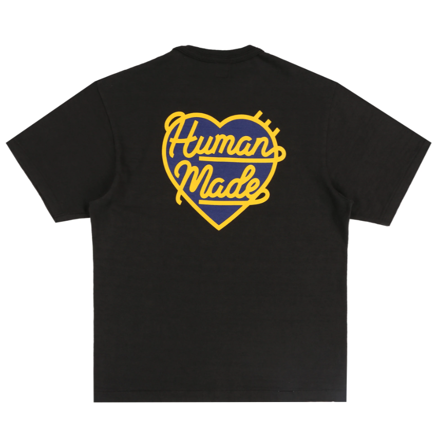 Human Navy Heart Badge Tee - Black