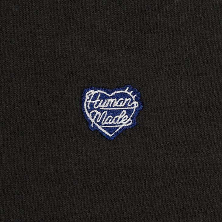 Human Navy Heart Badge Tee - Black