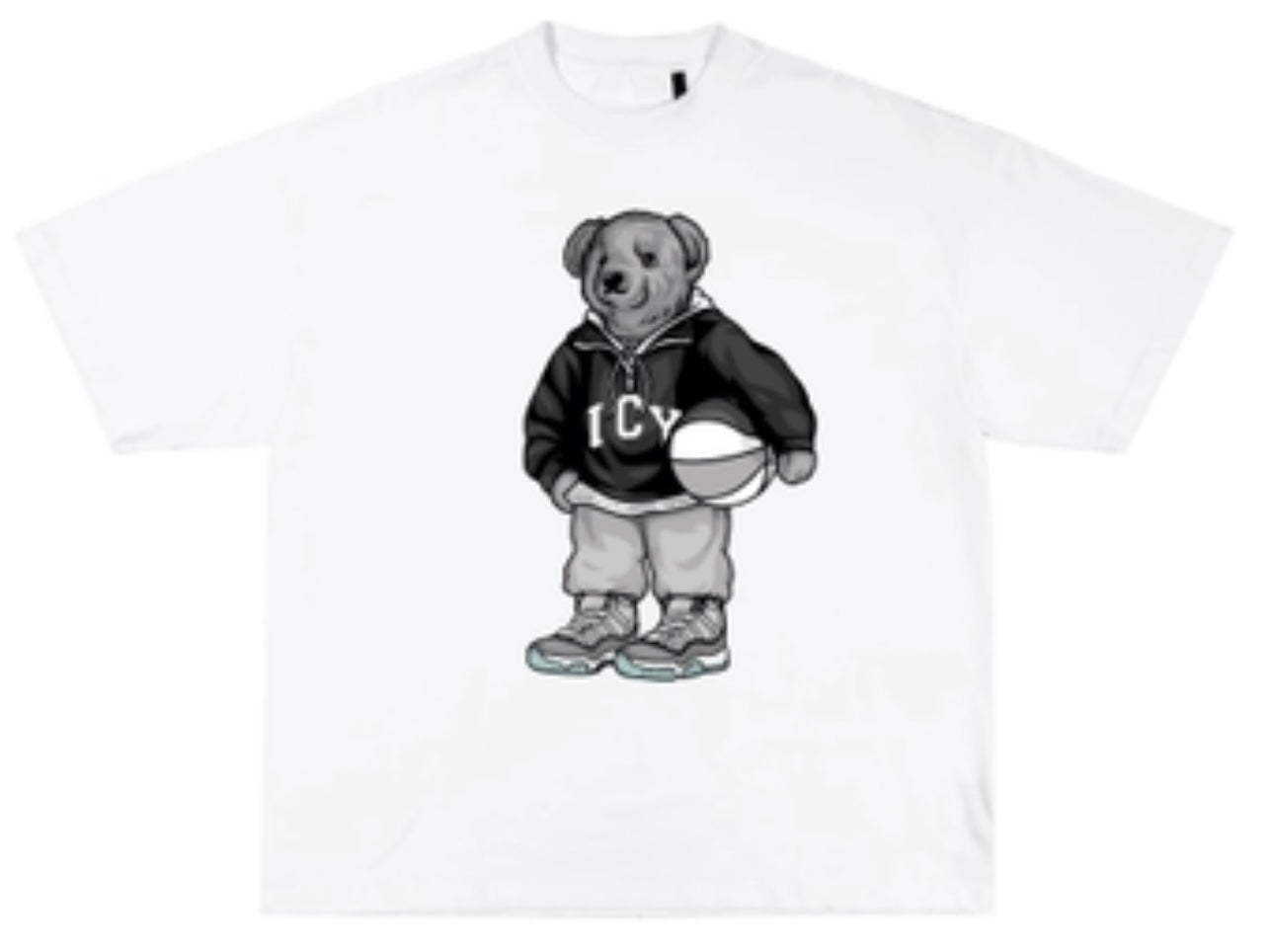 Icy Bear Cool Grey 11's White T-Shirt