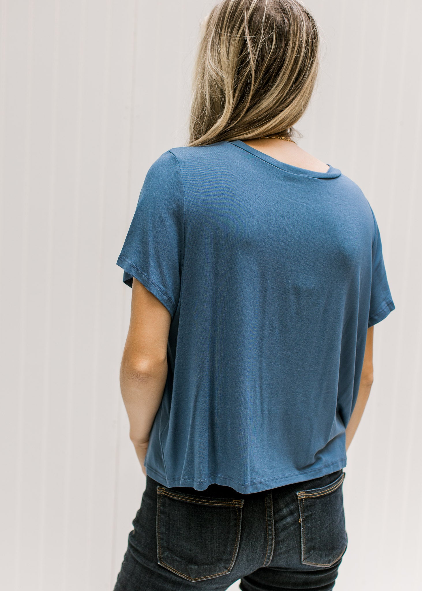 Indigo Cropped Tee