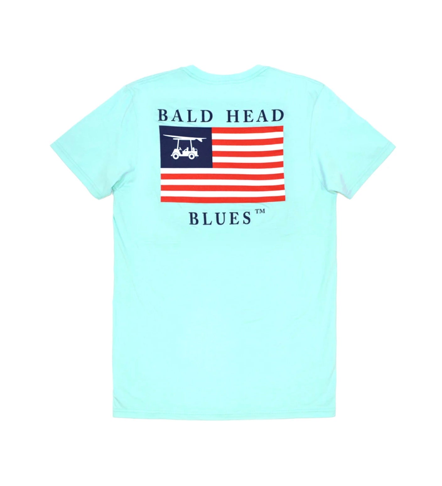 Island Tee - Youth USA Flag Shirt - Aqua