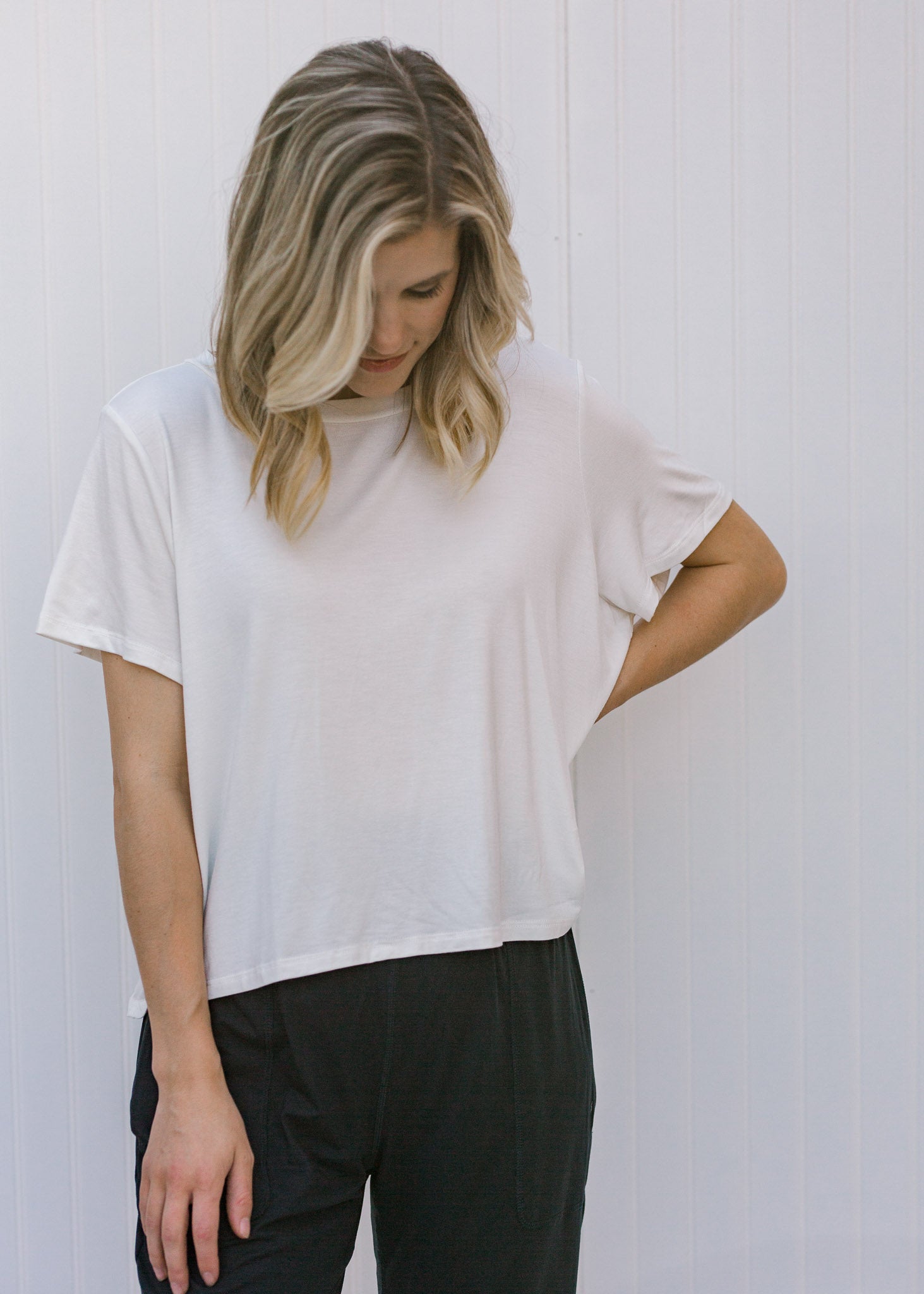 Ivory Cropped T-Shirt