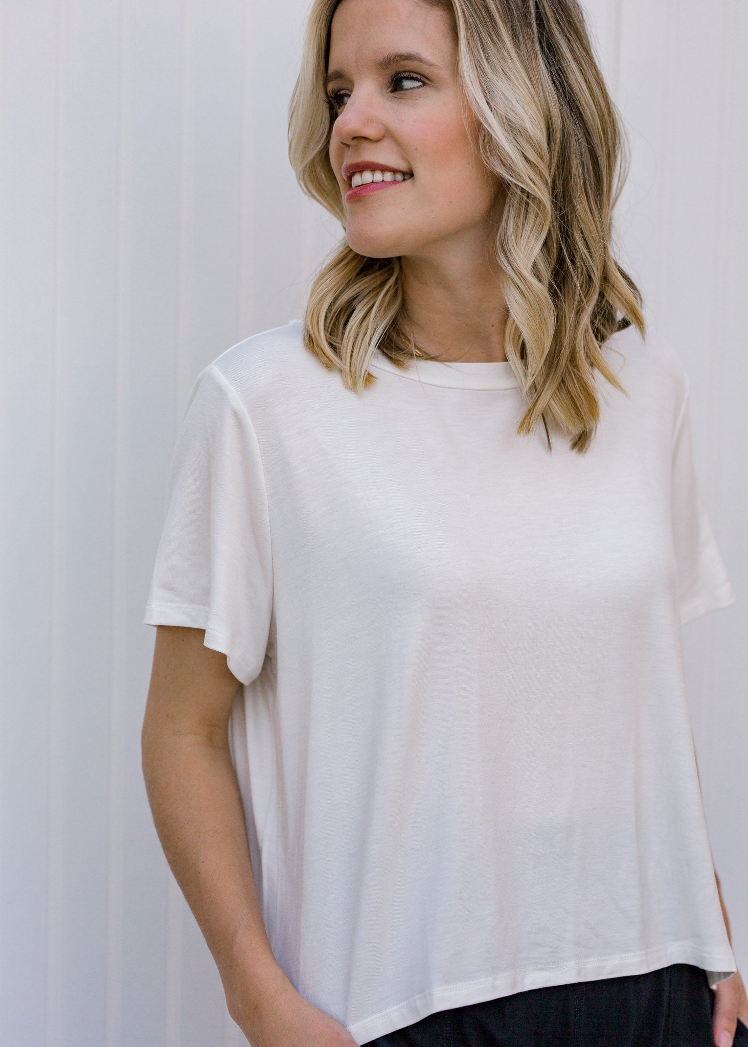 Ivory Cropped T-Shirt