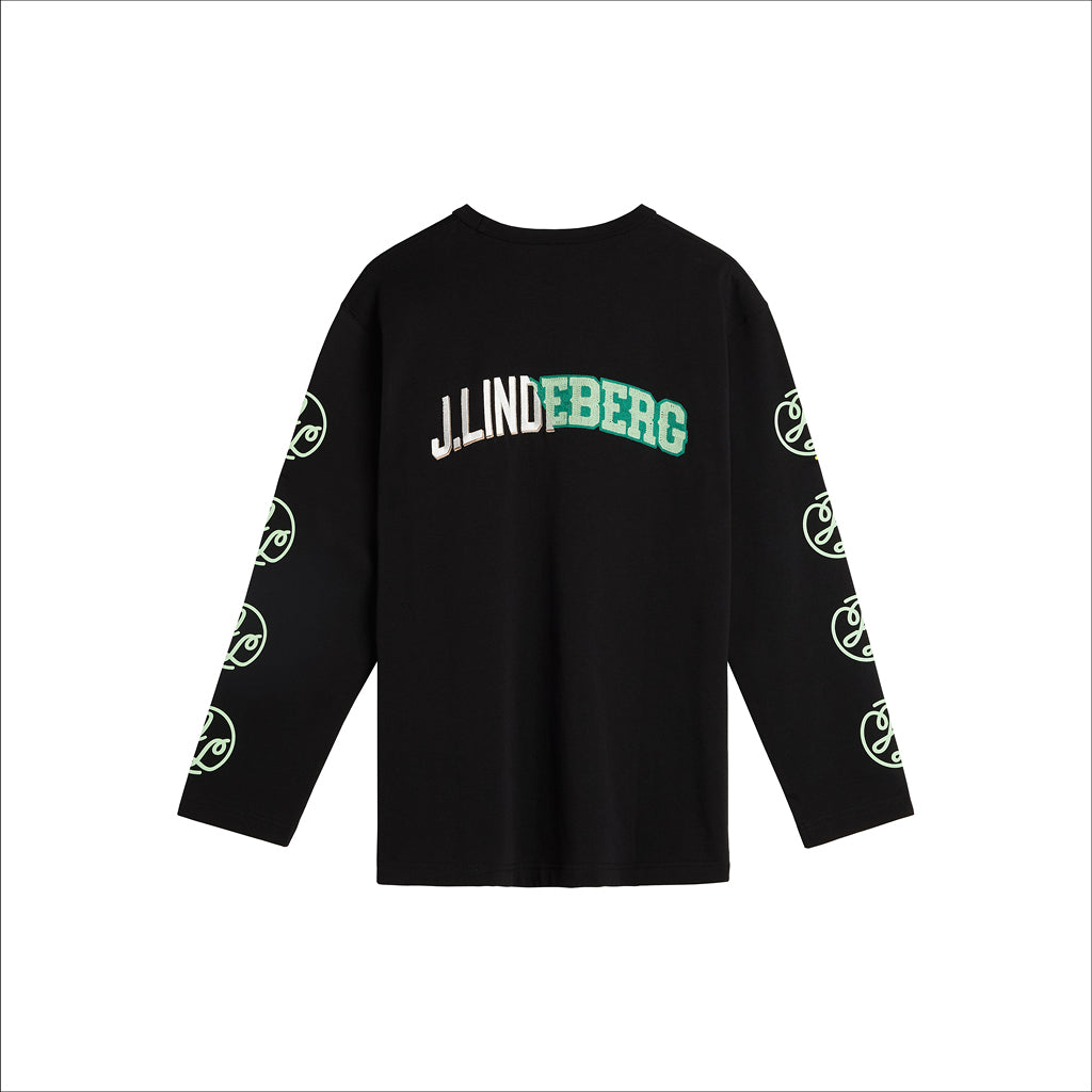 J. Lindeberg black graphic T-shirt