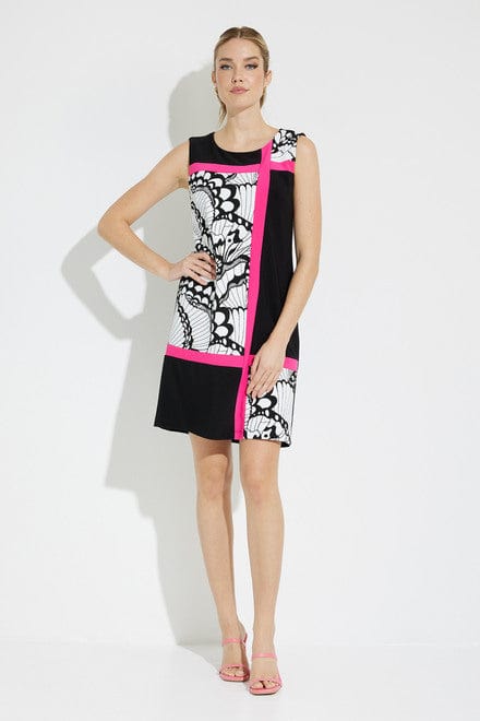 Joseph Ribkoff Black/Multicolor Sleeveless Dress Style 231133