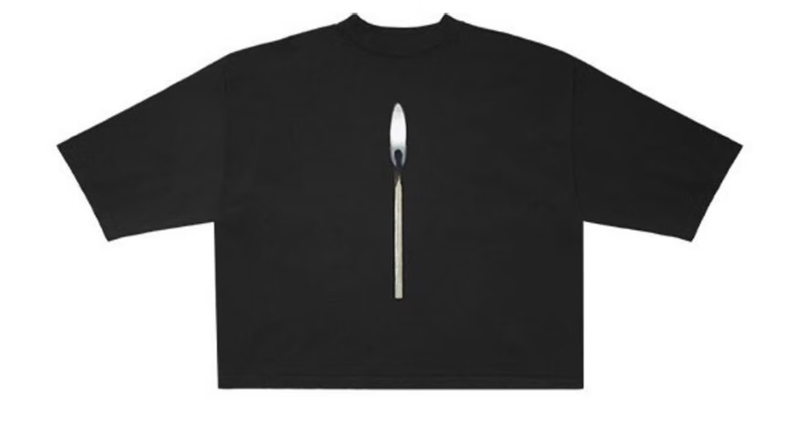 Kanye West 2 Lit Match T-shirt Black DONDA available