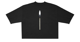 Kanye West 2 Lit Match T-shirt Black DONDA available