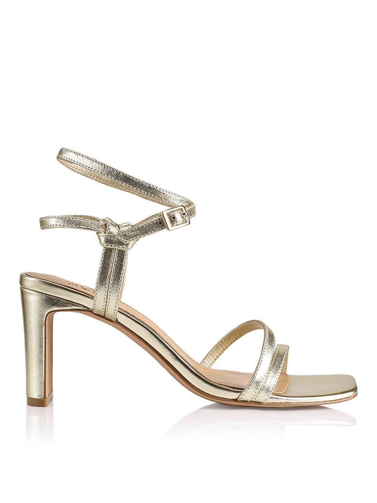 Kianna Block Heel Sandals - Gold Leather | Buy Online - Best Price at [Website Name]